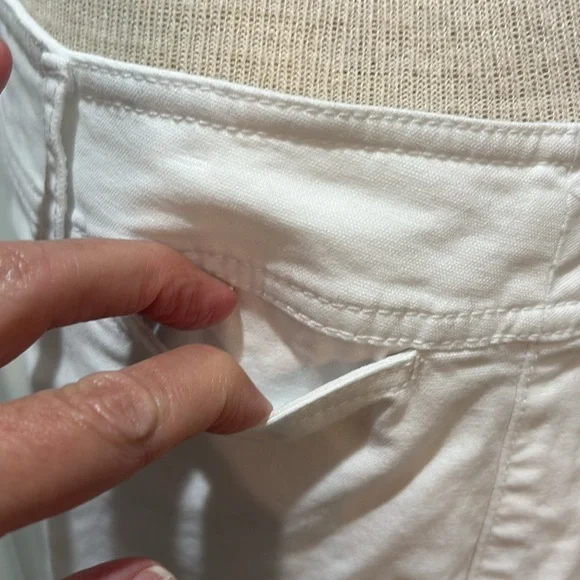 Talbots sz 12 white wide leg crop chino - Picture 3 of 6